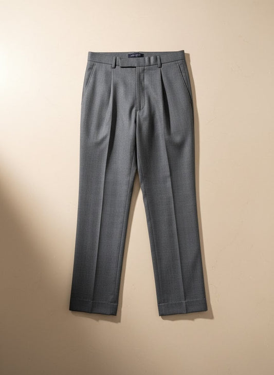 The Sterling Grey Pleated Trousers