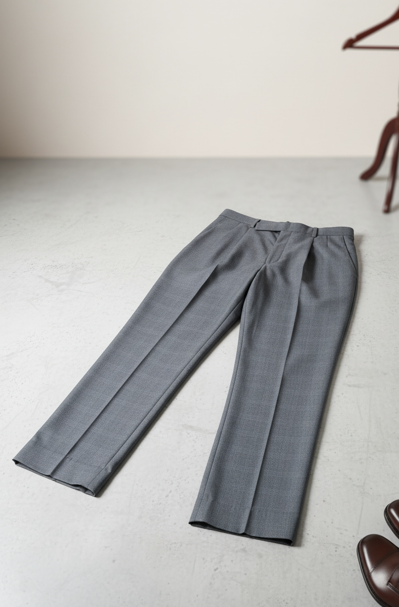 The Sterling Grey Pleated Trousers
