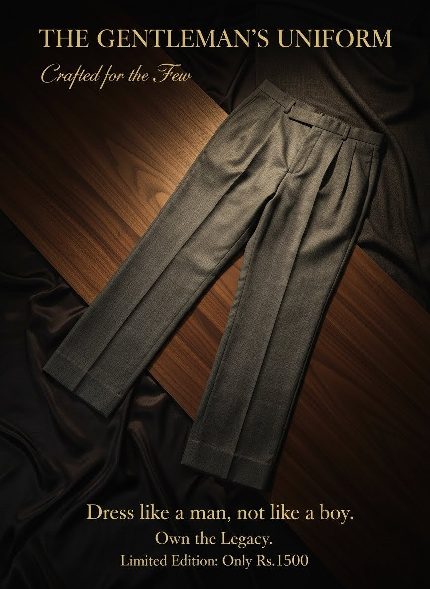 The Sterling Grey Pleated Trousers