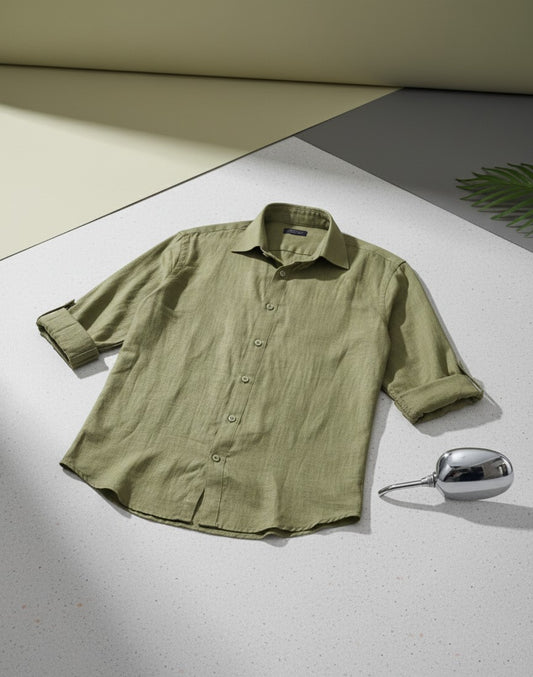 The Olive Grove Linen Shirt